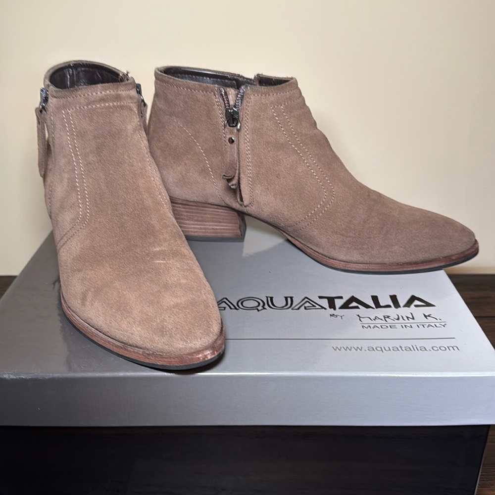 Aquatalia suede booties.